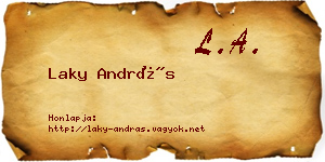 Laky András névjegykártya