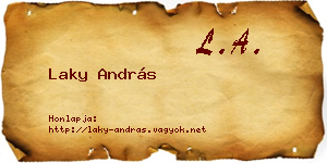 Laky András névjegykártya